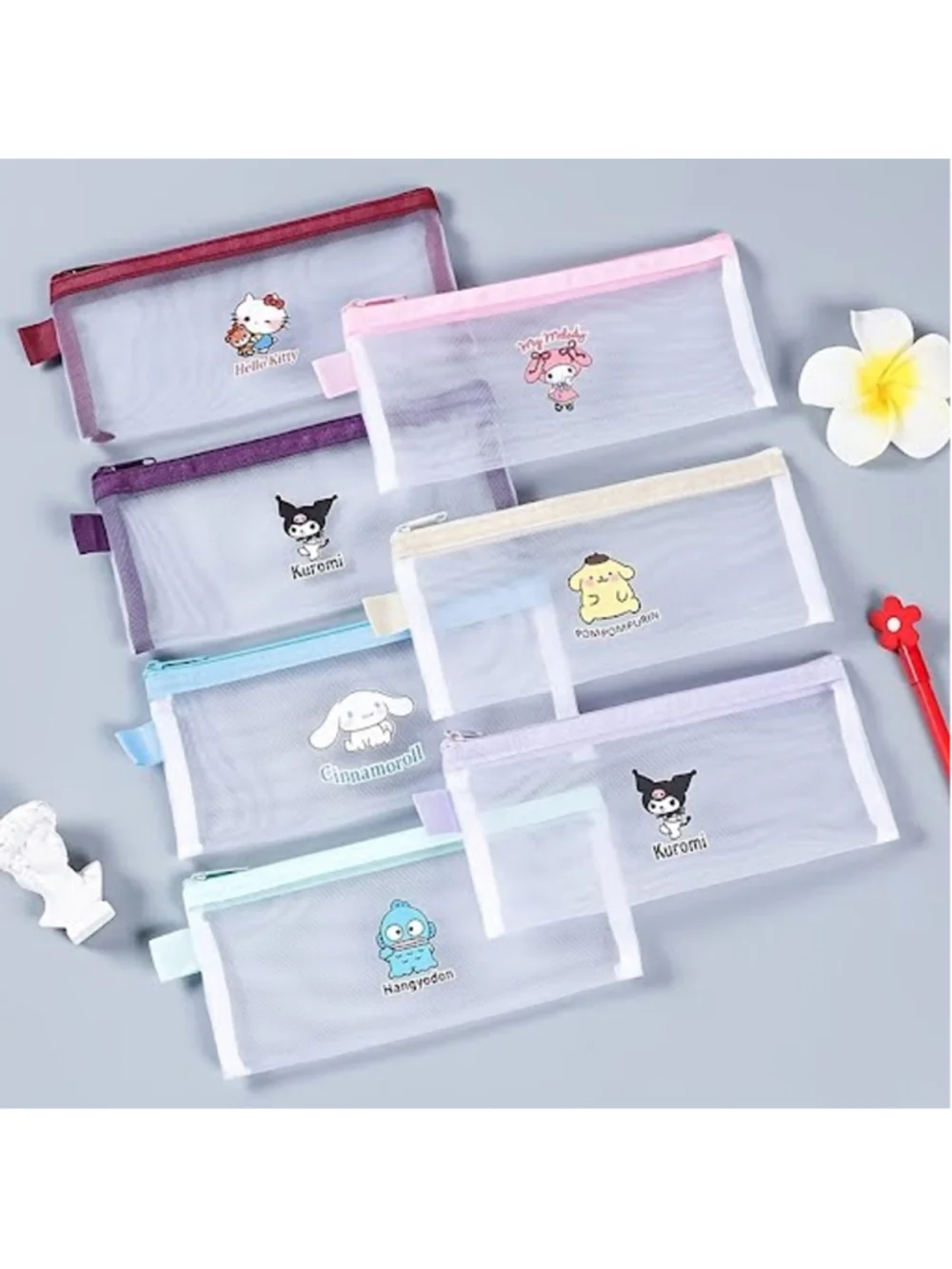 #CIN-1177 Cinnamoroll Mesh Pencil Bag